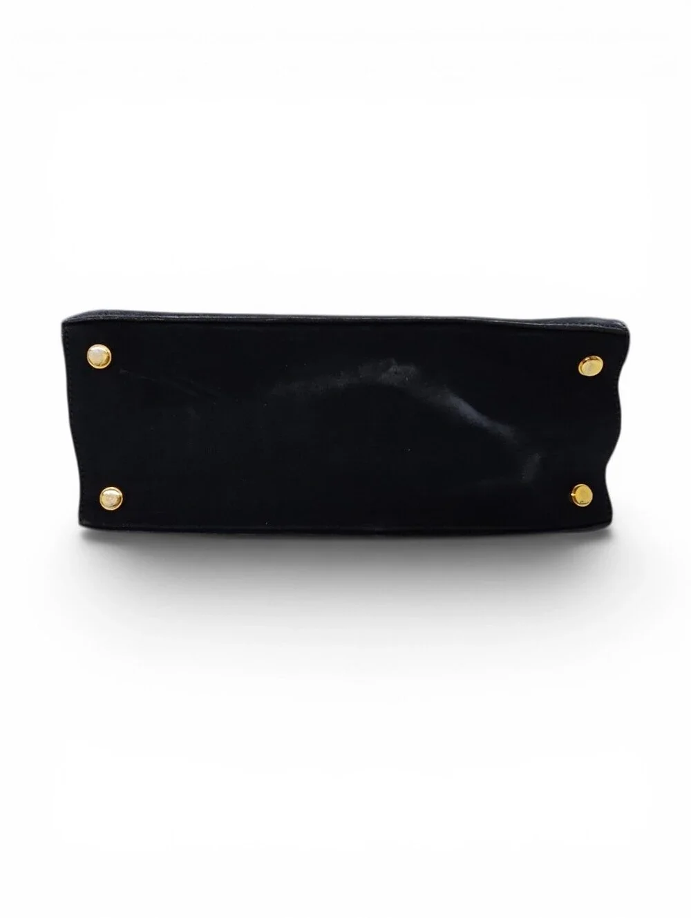 Salvatore Ferragamo Black Vara Bow Handbag In Navy Blue Suede And Gold